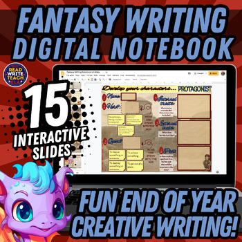 Preview of Fantasy Writing DIGITAL Interactive Notebook