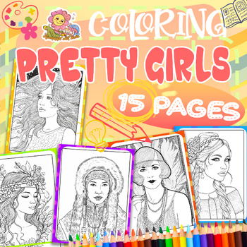 Fantasy beautiful women life pages Coloring book for Kids | TPT