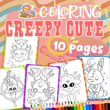 Cute Coloring Book For Adults and Teens Adorable Fantasy Animals