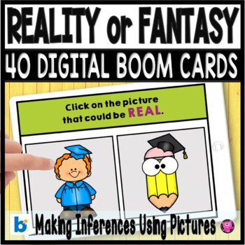 Preview of Fantasy or Reality Digital Reading Activities | Boom Cards