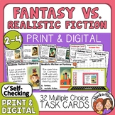 Fantasy vs. Realistic Fiction Task Cards - Determining Gen