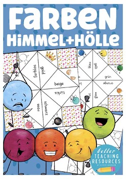 Preview of Farben Deutsch Spiel Himmel und Hölle German colors / colours game