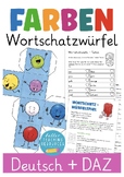 Farben Deutsch Wortschatz Spiel German colors dice game