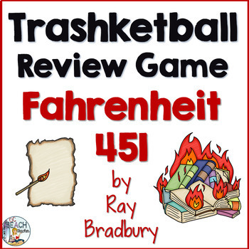 Preview of Fahrenheit 451 Trashketball Game - Characters, Plot, Literary Devices - Bradbury