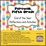 Farewell, Fifth Grade: End of the Year Reflections and Activities