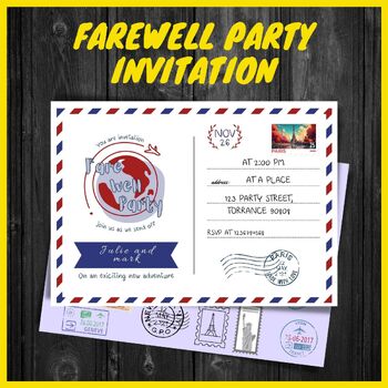 Farewell Party Invitation Template | Going Away Party Invitation ...