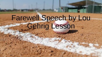Speech Analysis: Lou Gehrig's Farewell Speech - ppt video online
