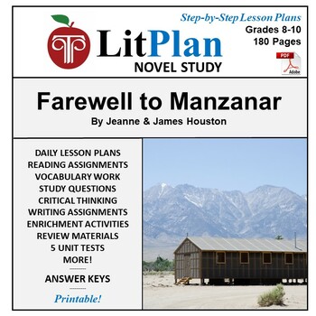 Preview of Farewell to Manzanar LitPlan Novel Study Unit, Activities, Questions, Test