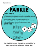 Farkle Math Center Game