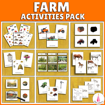 Preview of Farm Activities Montessori Bundle