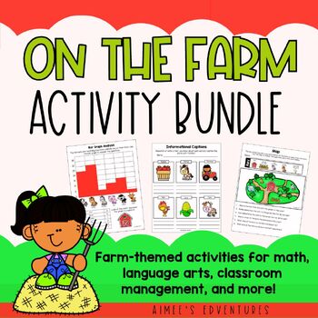 Full Farm Animal Themed Activity BUNDLE | Classroom Management | TPT