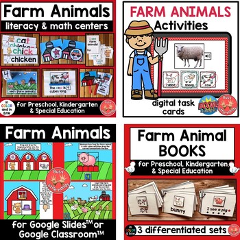 Preview of Farm Animal Activities BUNDLE- Preschool, Kindergarten, Special Education