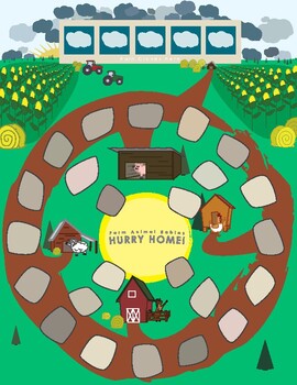 Preview of Farm Animal Babies Hurry Home! A Rainy Day Board Game