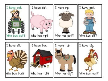 Farm Animal CVC Words Game by Herding Kats in Kindergarten | TPT
