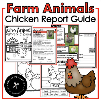 Preview of Farm Animals Research Guide on Chickens