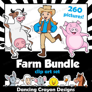 Preview of Farm Animal Clip Art BUNDLE