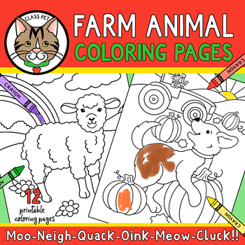 Farm Animal Coloring Pages for Preschool | Kindergarten | First Grade