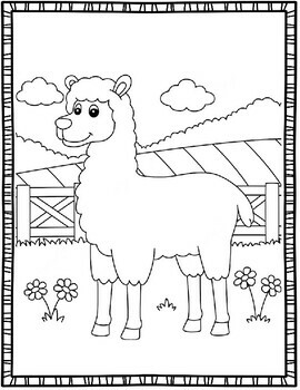 Farm Animal Coloring Pages for Preschool | Kindergarten | First Grade