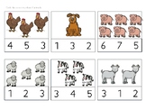 Farm Animal Counting 1-10 Clip Cards