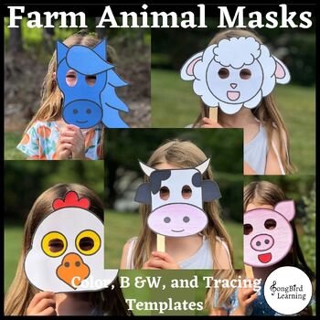 1 Set Paper Masks To Paint Animal Masks To Paint Animal Masks Craft Farm  Animal Masks Cartoon Stickers The Mask Animal Stickers For Kids Graffiti  Chil