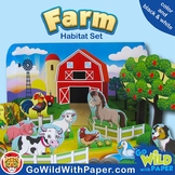 Farm Animal Craft |  Papercraft Animal Habitat | Farm Diorama