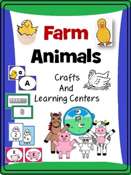 Preview of Farm Animals : Crafts, Math and Literacy Activities