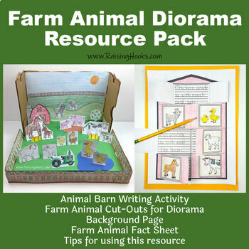 Preview of Farm Animal Diorama Resource Pack and Writing Activity