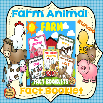 Preview of Farm Animal Fact Booklet Bundle | Crafts | How to Draw Bonus |