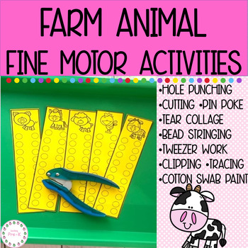 Preview of Farm Animal Fine Motor Activities for PreK/Preschool