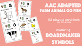 Farm Animal "Go Fish" AAC Adapted with Boardmaker Symbols