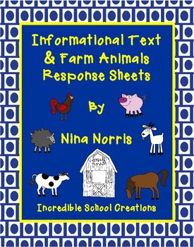 Preview of Farm Animal Informational Response Sheets