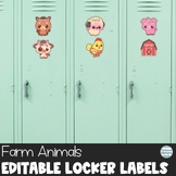 Farm Animal Locker Labels – Editable Name Tags for Cubbies