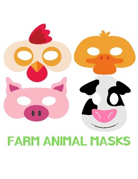 Printable Farm Animal Masks - The Kitchen Table Classroom