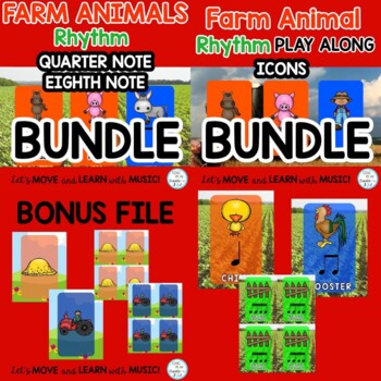 Rhythm Activities Mega Bundle: All Levels (K-4th Grade) Farm Animal
