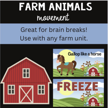 Preview of Farm Animal Movement Slides/Brain Break