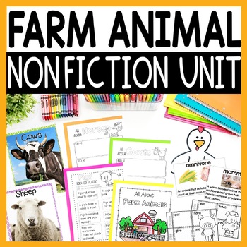 Preview of Farm Animal Nonfiction Unit, Reading and Writing Activities, Crafts & More!