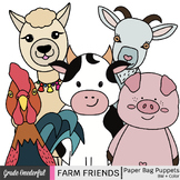 Farm Animal Paper Bag Puppets - Printable Craft BUNDLE