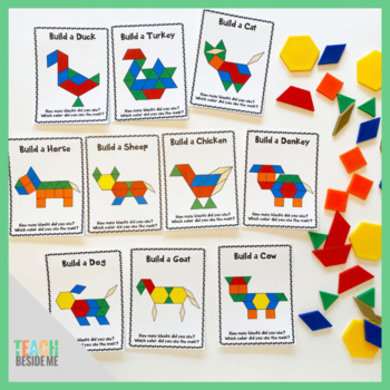Preview of Farm Animal Pattern Block Cards