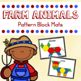 Farm Animal Pattern Block Mats and Task Cards