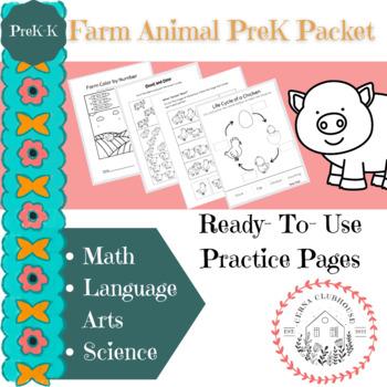 Preview of Farm Animal PreK Activity Packet