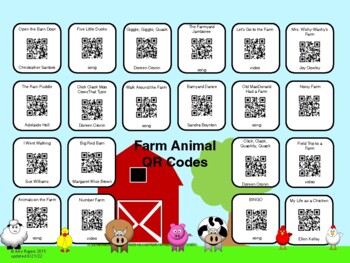 Preview of Farm Animal QR Codes