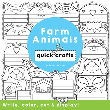 Preview of Farm Animal Quick Craft Writing