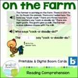 Farm Animal Reading Comprehension | Printable & Digital Bo