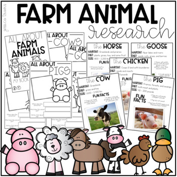 Farm Animal Research (K-1) by Jessica Travis | TPT