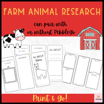 Preview of Farm Animal Research | Tri fold Pamphlet | Animal Research