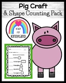 Pig Farm Animal Shape Craft and Counting Math Activity for