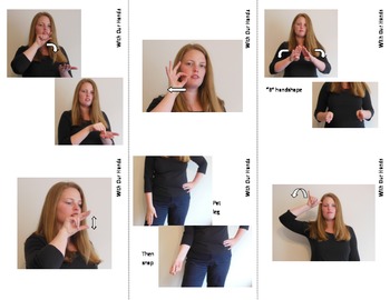 Preview of Farm Animal Sign Language (ASL) Flash Cards with Descriptions