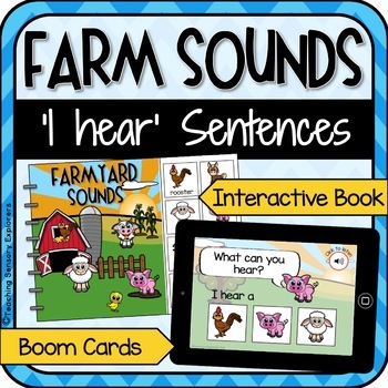 Preview of Farm Animal Sounds: 'I hear' activities for speech therapy (Distance Learning)