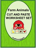 Farm Animal Theme Kindergarten Cut and Paste Worksheets Packet