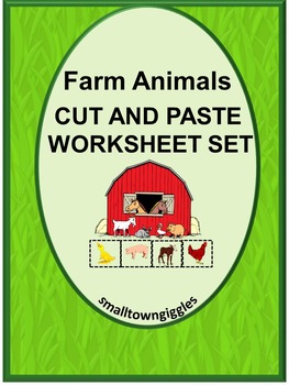 Preview of Farm Animal Theme Activities Matching Shapes Numbers Basic Addition Subtraction